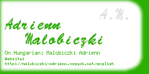 adrienn malobiczki business card